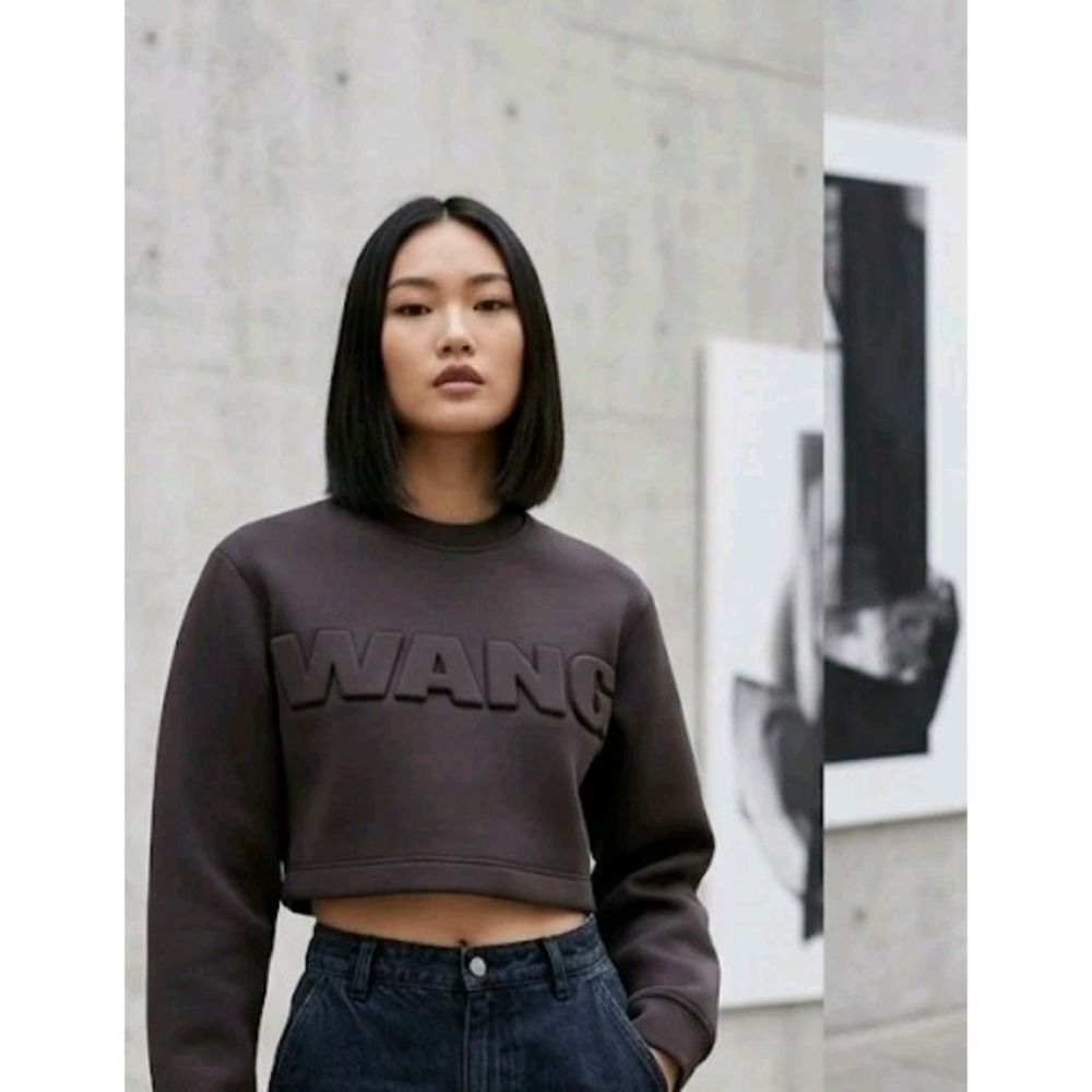 Alexander Wang H&M Scuba Crewneck XS Sweatshirt Crop Designer Rare